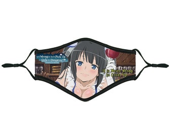 Is it Wrong to Try and Pick Up Girls in a Dungeon? Face Mask Officially Licensed