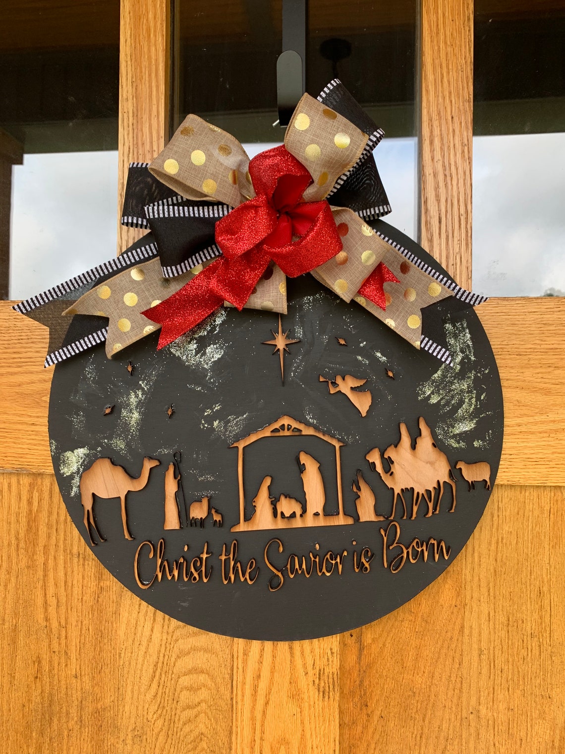 Christ the Savior is Born Hanger Door Hanger Wall Hanger Etsy UK