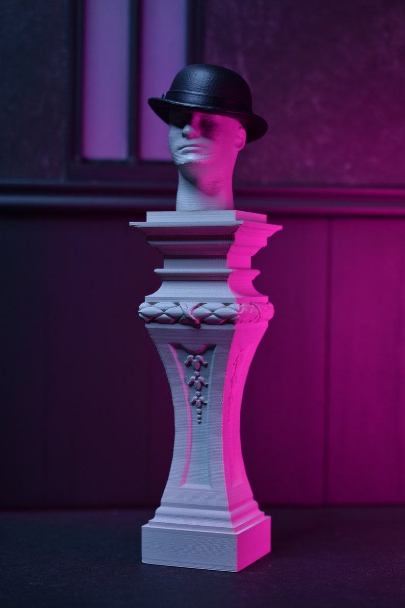 Statue Pedestal Base With 2 Statue Head. Etsy