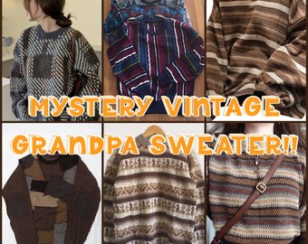 Mystery vintage grandpa sweater!!