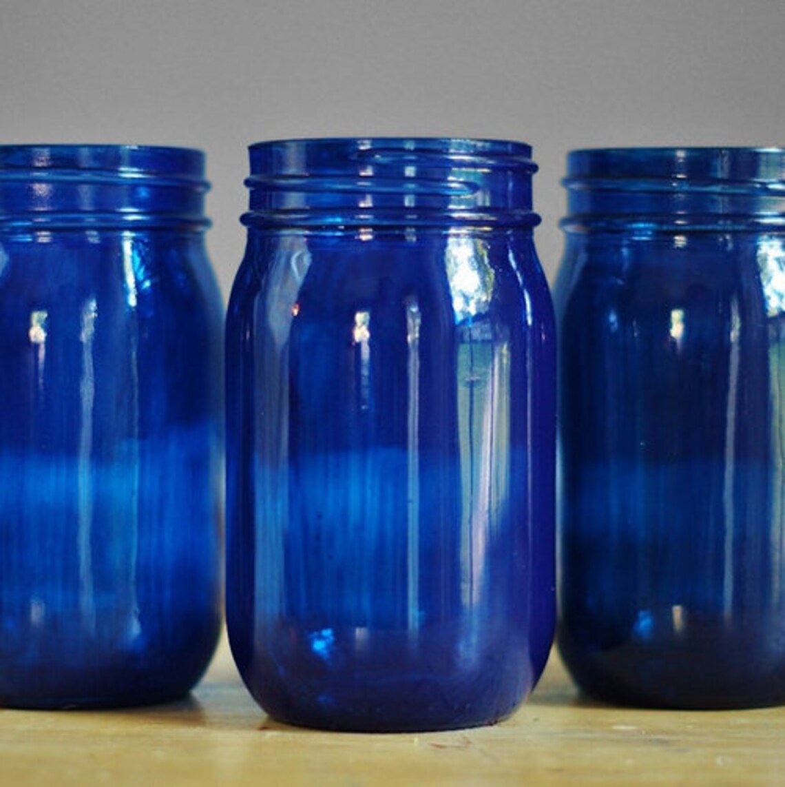 Best Selling Items Cobalt Blue Glass Vase Mason Jar Decor Etsy