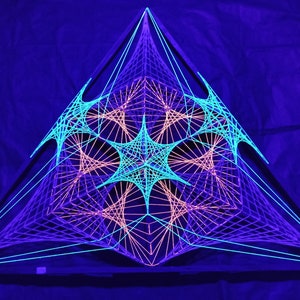 Minimalist Geometric String Art - Tripple Double Design