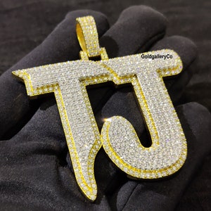 Custom iced Out Pendant, VVS1 Moissanite Diamond Pendant, Customized Jewelry, 925 Silver Jewelry, Hip Hop Pendant, Mens Iced out Chain