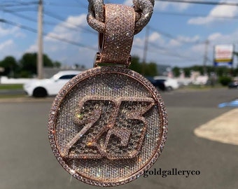 Custom Iced Out 25 Number Pendant 925 Sterling Silver CZ Custom Iced Out 25 Number Pendant 925 Sterling Silver CZ