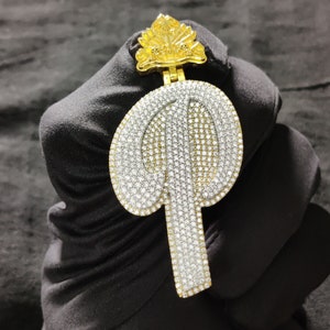 Custom Iced Out Any Alphabet Pendant, VVS1 moissanite Diamond, Customized Jewelry, Hip Hop Jewelry, Unisex pendant, Pass Diamond Tester