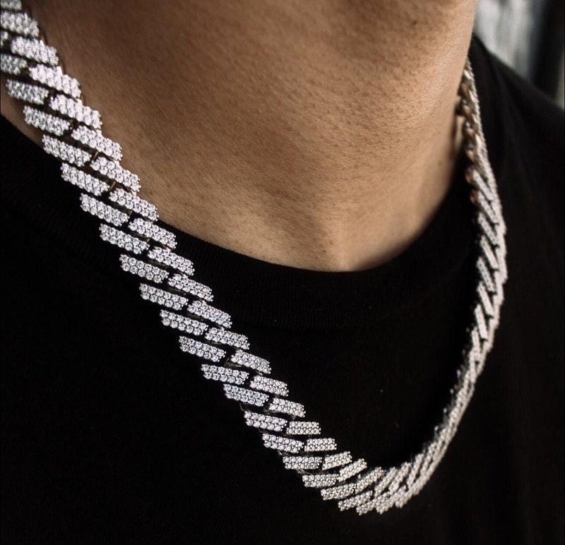 Wholesale Gattara Hip Hop Punk Jewelry Full Diamond Cuban Chain