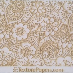 100187 7.5x2.5 Zen-Blumenbouquet Walzwerk Laser Texture