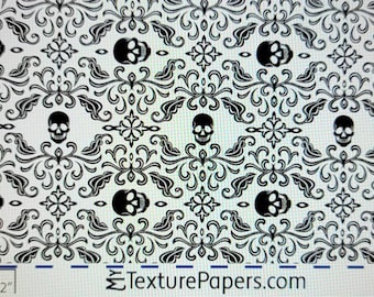 100445  7.5x2.5 Gothic Skulls Rolling Mill Laser Texture