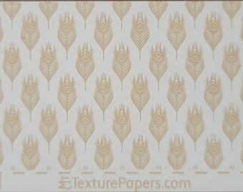 100571  7.5x2.5 Rolling Mill Laser Texture Stylized Peacock Feathers
