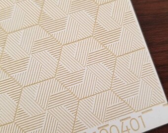 100401  7.5x2.5 Japanese Hexagonal Pattern Rolling Mill Laser Texture