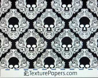 100442  7.5x2.5 Rolling Gothic Skull Mill Laser Texture