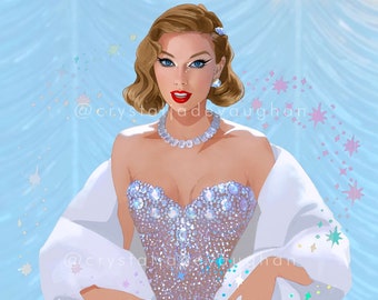 Taylor Swift BEJEWELLED LIMITED Edition, Pin-Up HOLOGRAPHIC foil print.