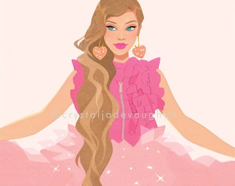 Unicorn Waterfall print