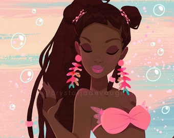 Mermaid Coco print