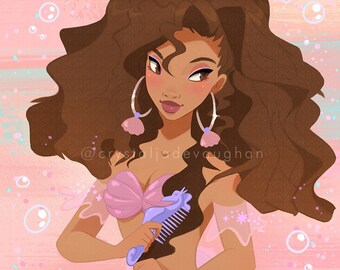 Mermaid Dune print