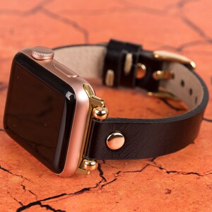 Leather Apple Watch Band 38mm 40mm 41mm 42mm 44mm 45mm, Personalized women iWatch Bracelet 7 6 5 4 3 2 1 & SE, Apple Watch Strap Gift