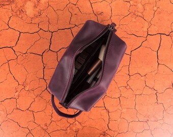 Leder Make-Up Tasche, Reisekosmetik Organizer, Zubehör Tasche, Brautjungfer Geschenk, Leder Kulturtasche, Best Organizer & Kosmetiktasche Gİft