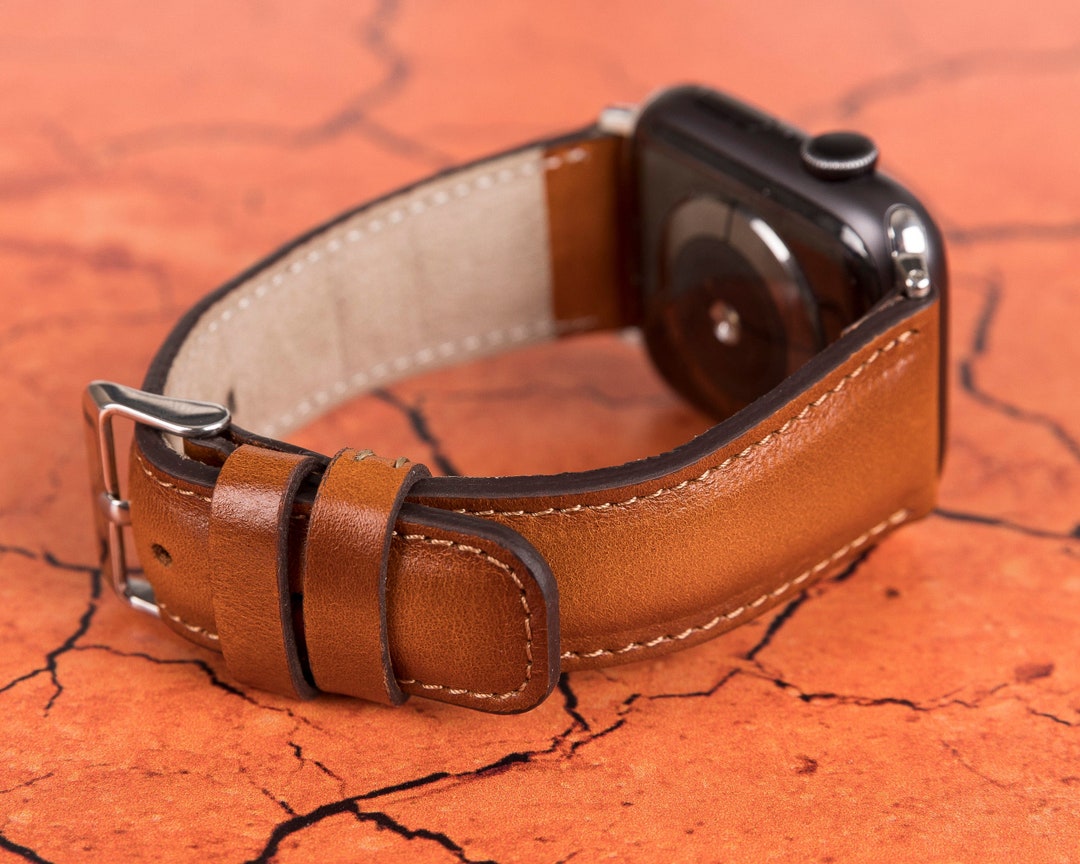 Brown Leather Apple Watch Band 38mm 40mm 41mm 42mm 44mm 45mm