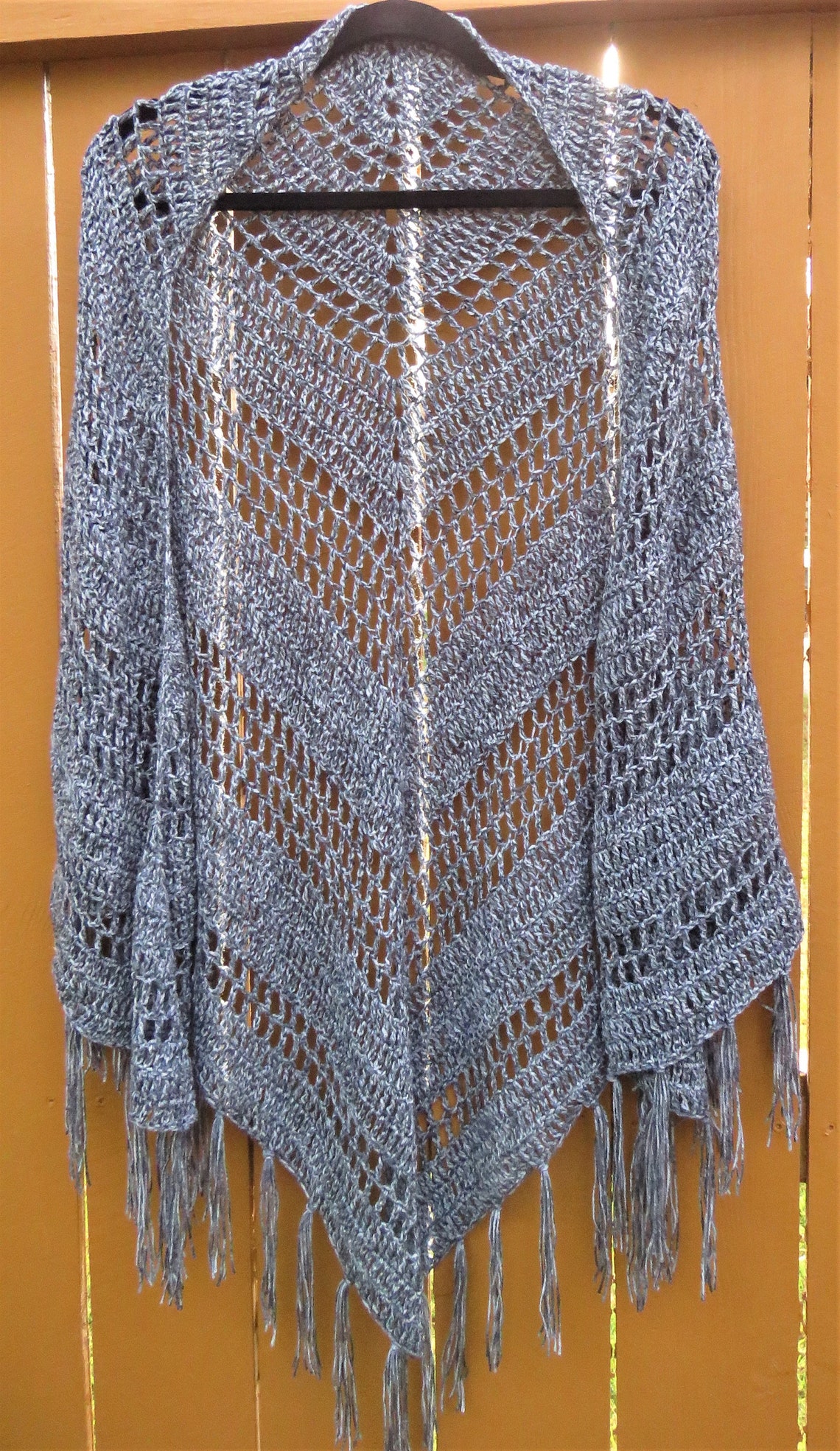 shawl for blue dress