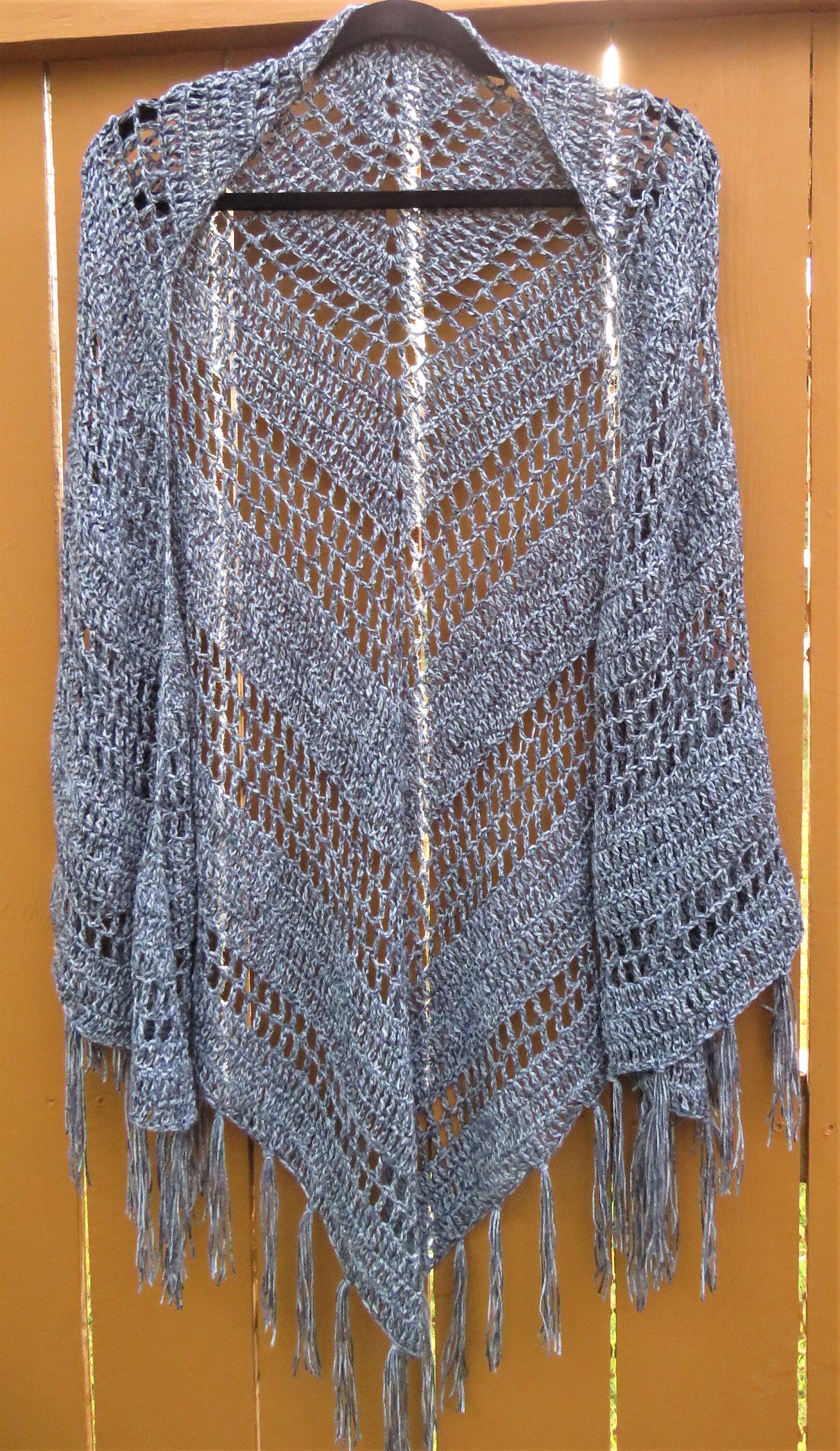 aqua blue shawl