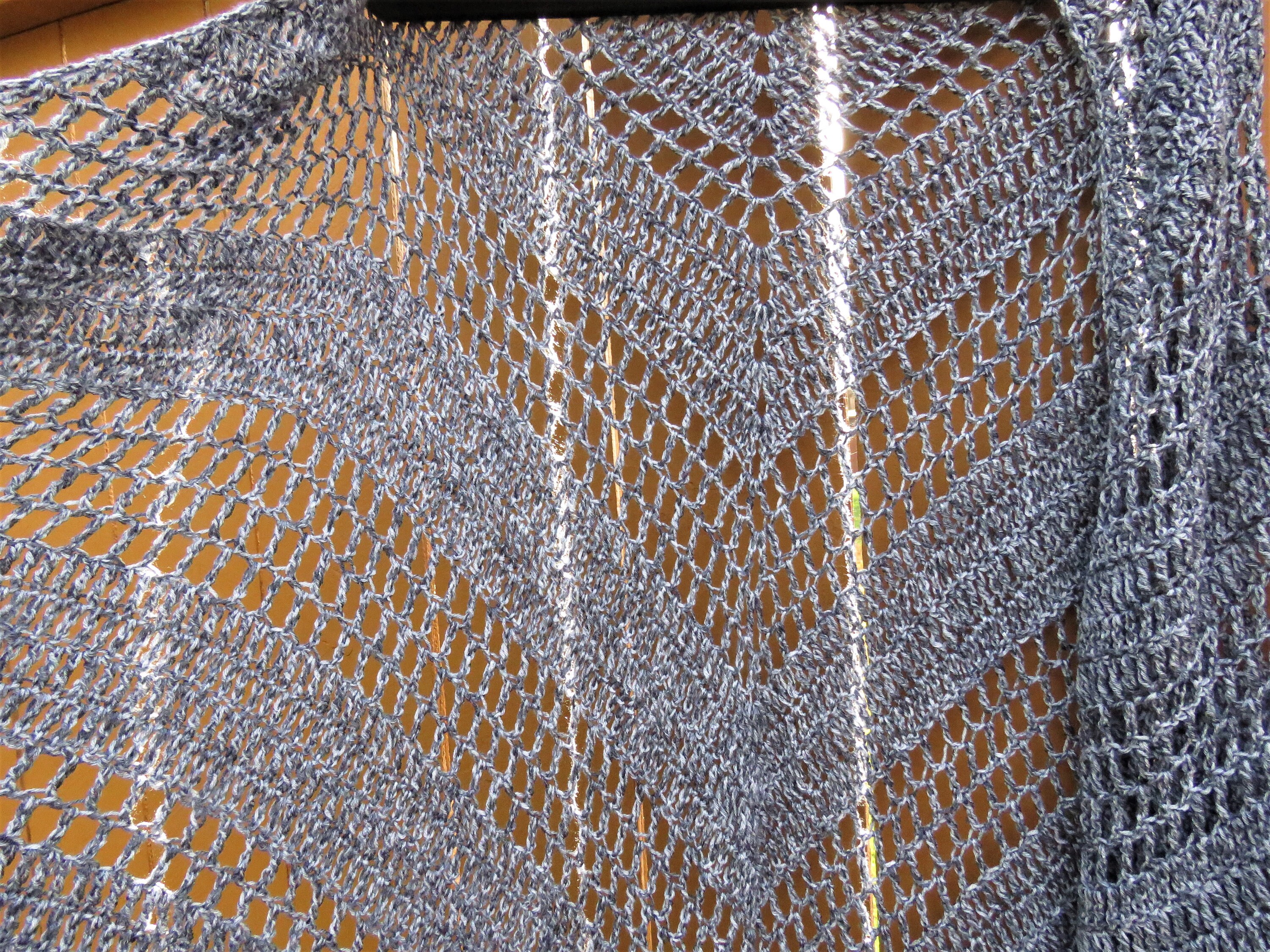 aqua blue shawl