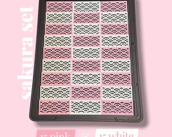 Sakura - Card Risers for Zion Display Cases - Japanese Wave Pattern