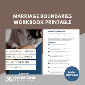 Ehegrenzen Arbeitsbuch: Eine einfache Anleitung zu Grenzen für Ihre Ehe Printable | Arbeitsbuch für christliche Paare