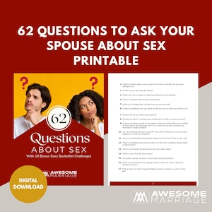 62 Questions About Sex with 10 Bonus Sexy Bucket list Challenges Printable