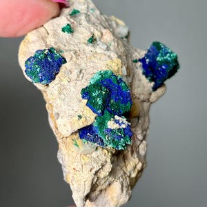Azurite & Malachite Pseudomorph from Mexico