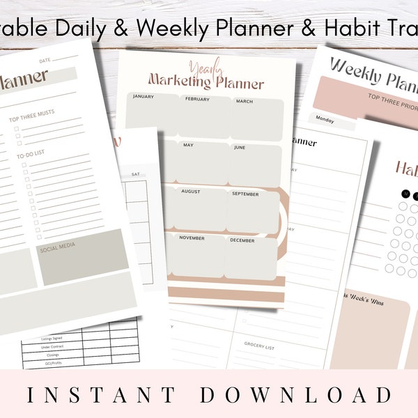 Real Estate Planner Etsy