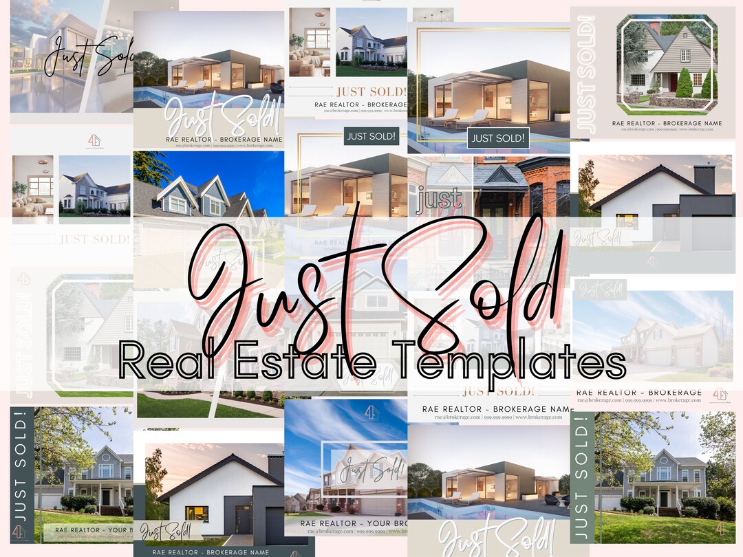 Real Estate Social Media Posts, Just Sold Real Estate Marketing