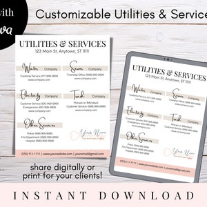 Utilities List, New Home Utilities, Switch Utilities, Utilities and Services, Utility Providers, Moving Closing Kit, Buyer Resource