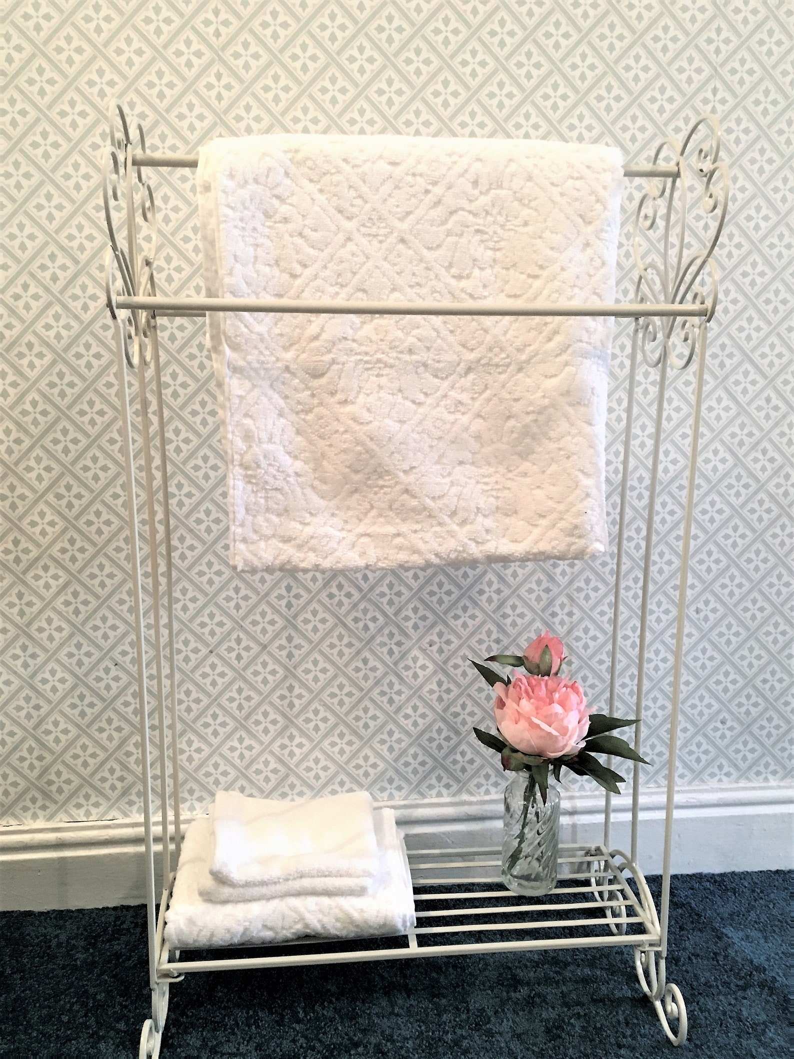 French Vintage Style Towel Rail Free Standing Rack Extra Large Etsy