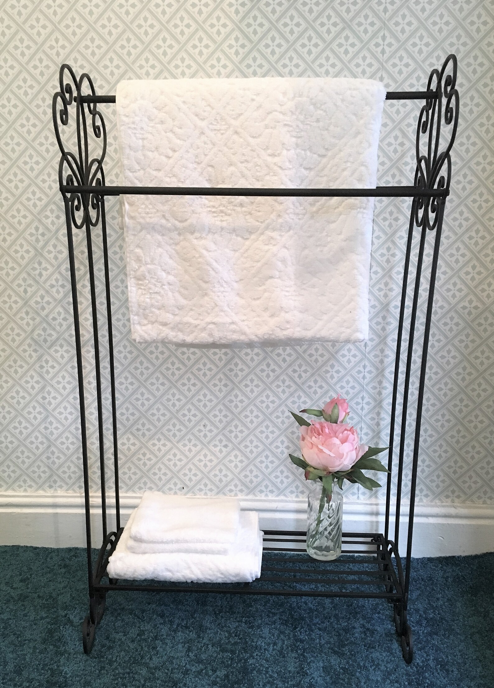French Vintage Style Towel Rail Free Standing Rack Extra Large Etsy