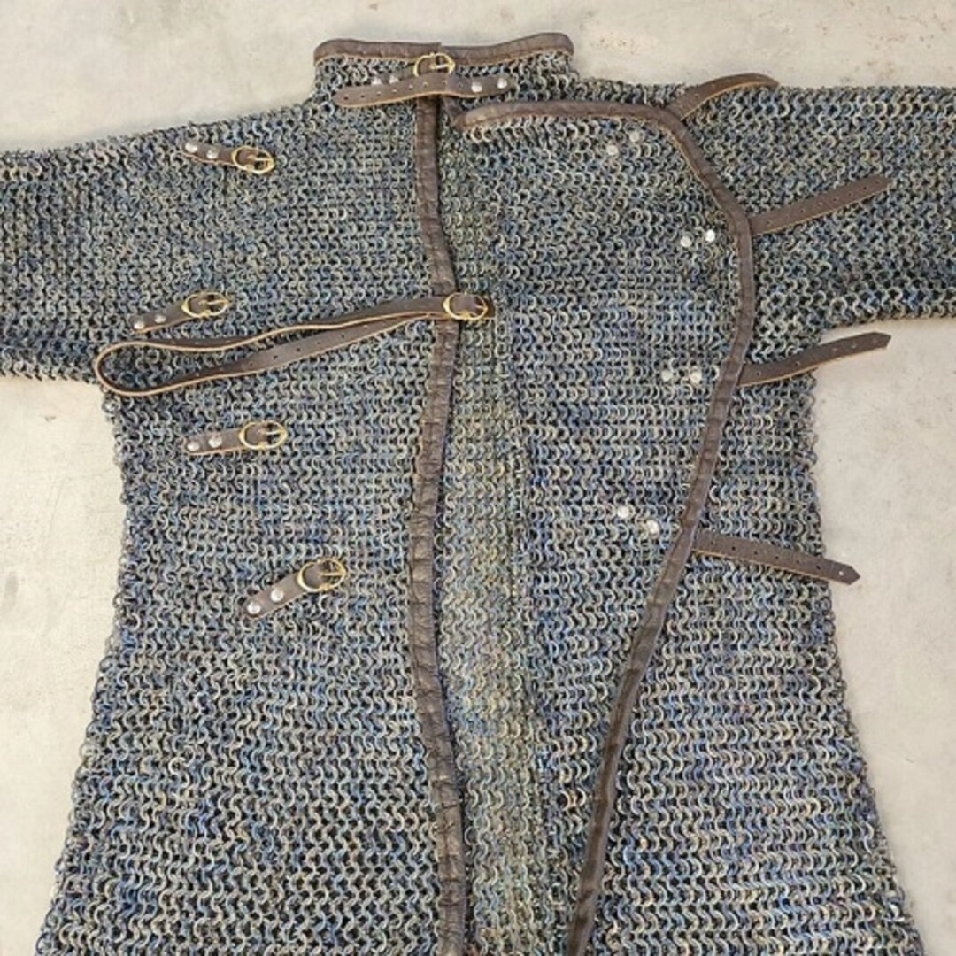 Titanium Chainmail Shirt , Short Sleeve Hauberk , Titanium Chainmail Hauberk , Light Weight