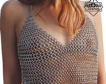 Chainmail Top, Medieval Top ,hot & Sexy Beautiful Female Women Girls Bra -   Canada