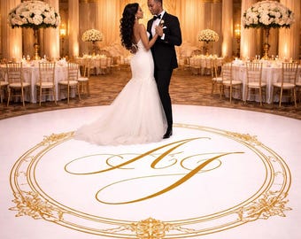 Custom Wedding Dance Floor Wrap, Gloss Vinyl Decal