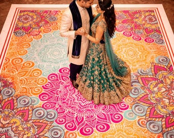 Custom Wedding Dance Floor Wrap, Gloss Vinyl Decal