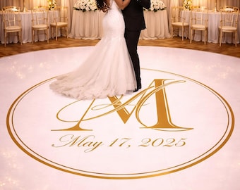 Custom Wedding Dance Floor Wrap, Gloss Vinyl Decal