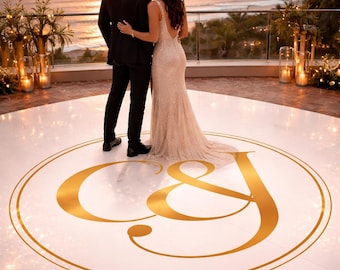 Custom Wedding Dance Floor Wrap, Gloss Vinyl Decal