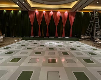 Custom Wedding Decal Dance Floor Wrap Gloss Removable Vinyl. Monogram Print and Vinyl to cover the entire dancefloor. Wedding logo design