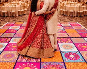 Mandala Dance Floor Decal | Dance Floor Mural | Vinyl Event Dance Floor | Indian Wedding Dance Floor Wrap | Reception Floor Wrap