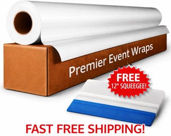 Glossy White Removable Dance floor Wrap Vinyl Roll. 54in x 100ft. Enough to Wrap a 20ft by 20ft dancefloor + Install tool. Free Shipping.