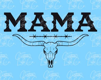 Barbed Wire Mama | Western Design | Digital Download | DTF | Print | Apparel