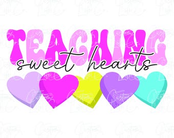 Liefjes lesgeven | Roze | Leraar | Valentijnsdag | Digitale download | DTF | Afdrukken | Kleding