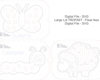 Großer Deckel TROFAST: Flisat Ikea; Digitale Datei - SVG