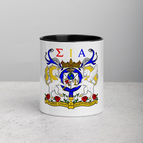 Sigma Iota Alpha Crest Mug with Color Inside