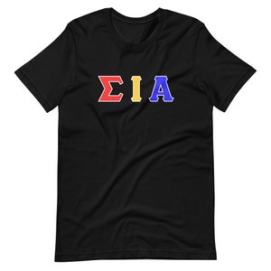 Sigma Iota Alpha Greek Lettered t-shirt (4 inch Poly Twill)