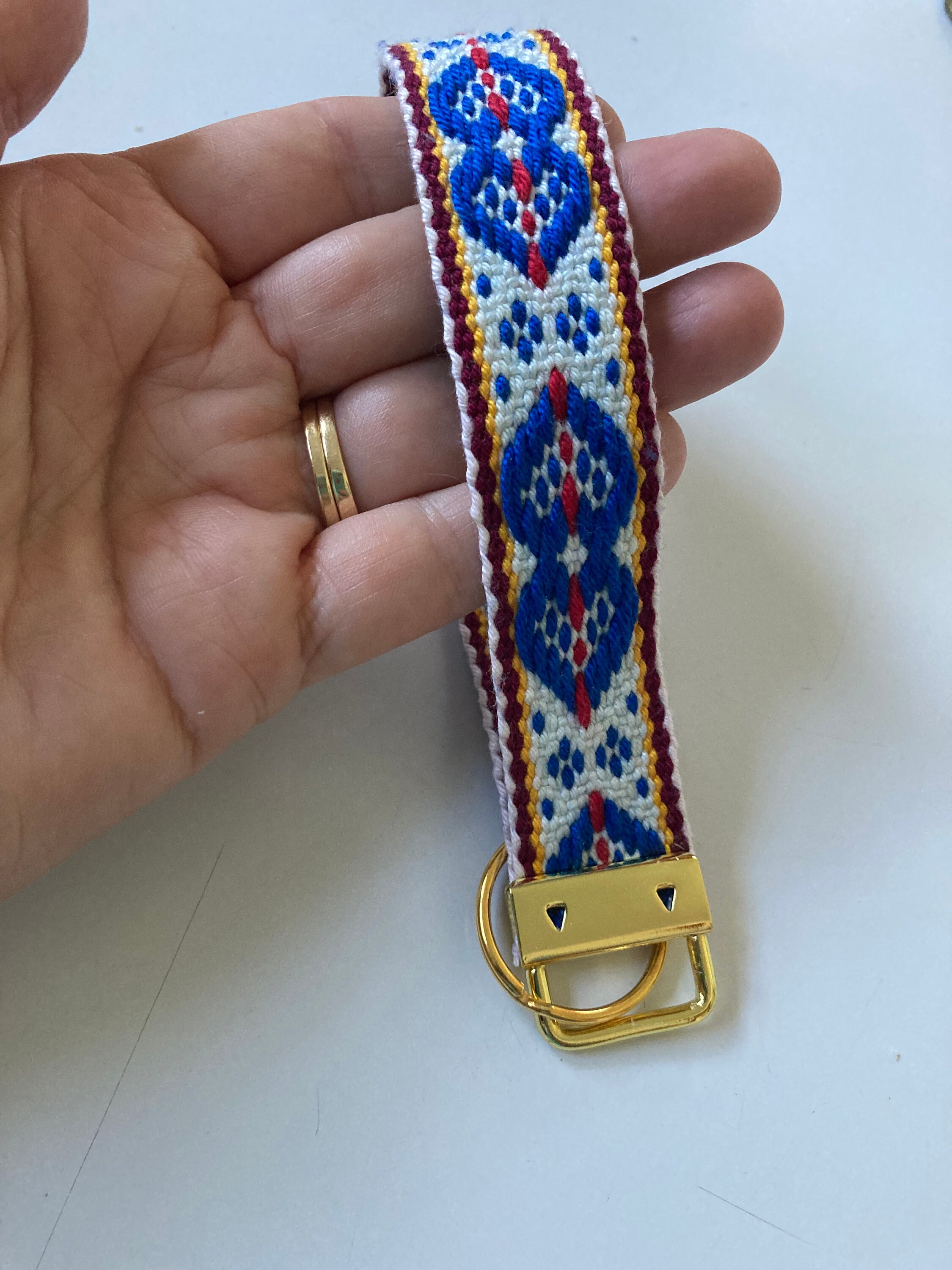 Inklewoven Key Fob With Sami Heart Pattern Etsy