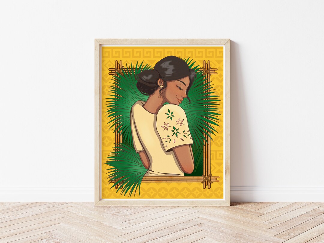 Filipiniana Art Print Pinay Wall Art 8x10 Filipina Beauty Art Decor Philippines Culture Art Etsy